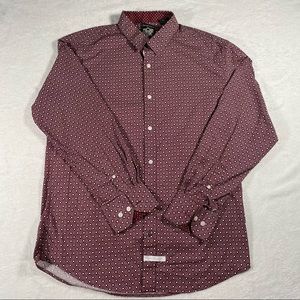 EUC English Laundry Red and White Dress Shirt